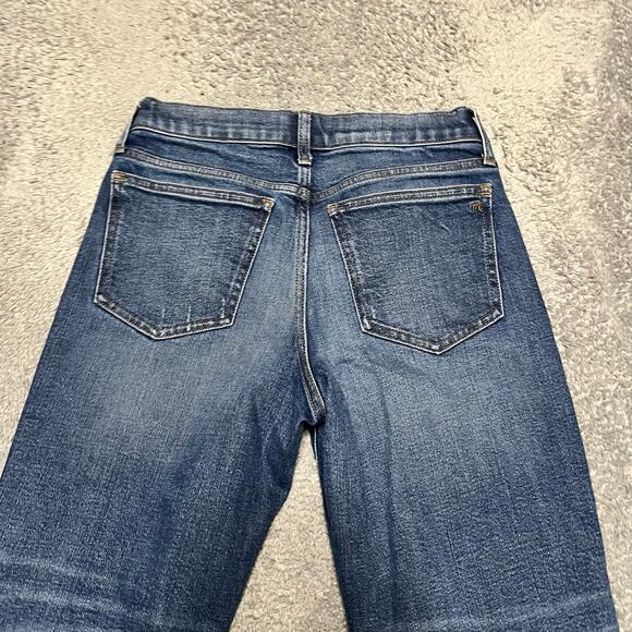 Madewell Maternity Jeans Womens 27 (30x26) Blue Classic Straight Stretch Cropped - Picture 3 of 12